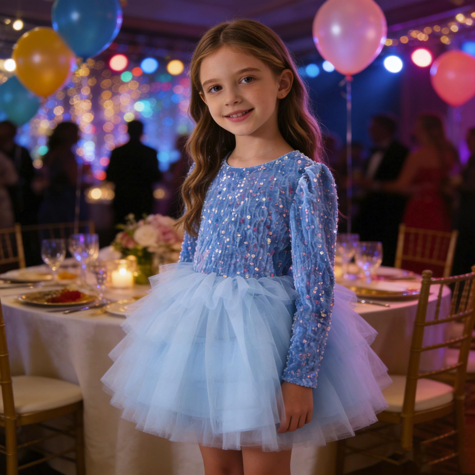 Vestidos para niña, falda, vestido infantil, vestido de niña, vestido festivo con falda, vestido de fiesta para cumpleaños, desfiles, actuaciones
