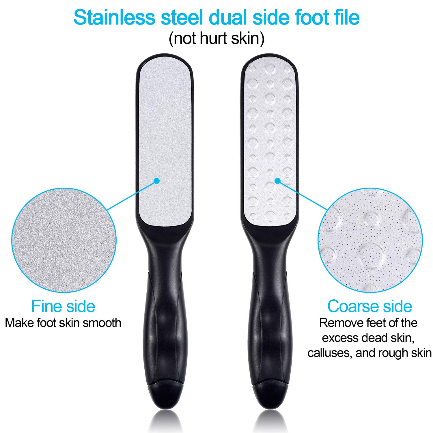 EAONE Foot Scrubber Pedicure Tools Rasp 10 Pcs Pedicure Foot File Foot Rasp Heel Scraper File Dead Dry Skin Remover Pedicure Tools for Women and Men Salon Home Foot Spa : Beauty