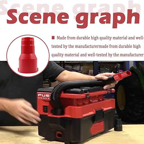 Miniatura 7 de Adaptador de repuesto para herramienta eléctrica de vacío Milwaukee 49-90-2018 para aspiradora Milwaukee M18 Packout Vacuum 0970-20 y 0880-20,