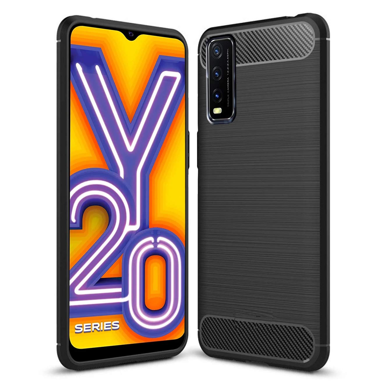 Amazon Brand - Solimo Back Cover Case for Vivo Y20 / Y20i | Compatible for Vivo Y20 / Y20i Back Cover Case | 360 Degree Protection | Soft and Flexible (TPU | Matte Black) (B08KT1W1YS) Amazon Price History, Amazon Price Tracker