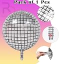 Rozi Decoration Disco Party Foil 4D for Disco Party Decoration | Music Theme Birthday Decoration | Happy New Year | Birthday | Anniversary | Music Party Decoration Pack of 1 Pcs gallery image