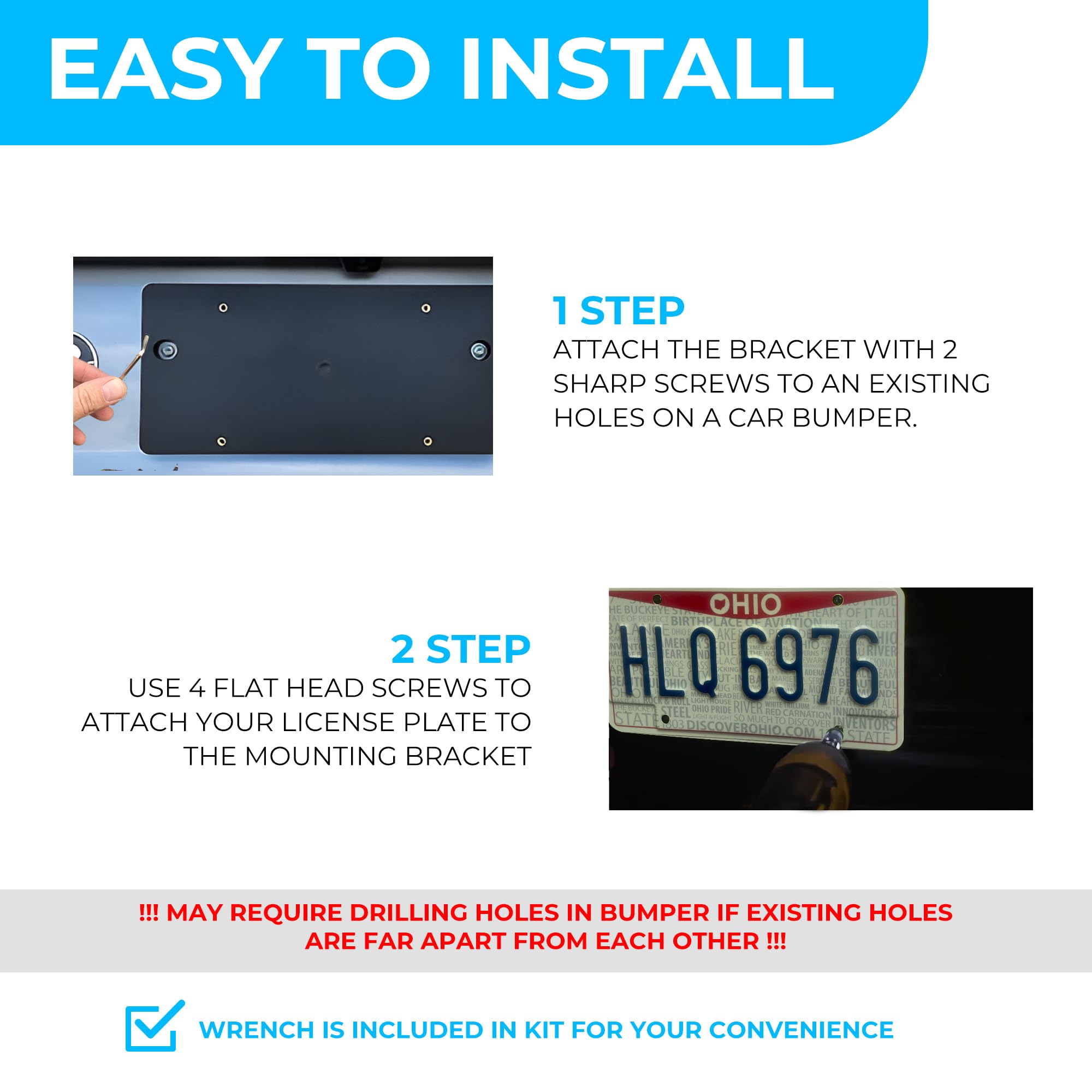 SUPPORT PLAQUE D'IMMATRICULATION Audi RS6 C8 - Support De Fixation