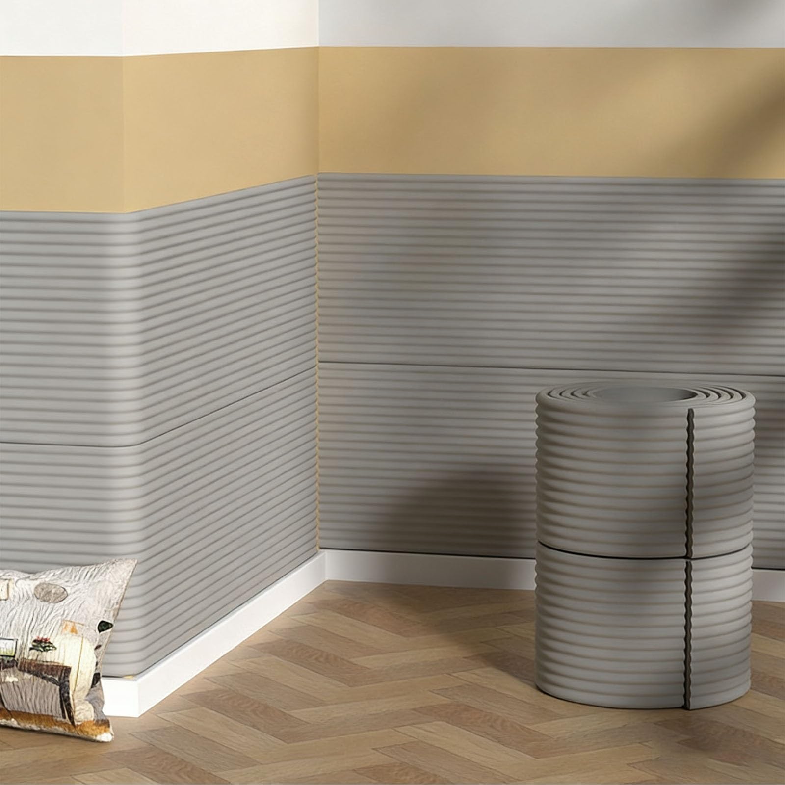 Rembourrage mural autocollant en mousse NBR - Protections anti-collision pour meubles - Protections d'angle souples pour la sécurité et la protection de la chambre à coucher