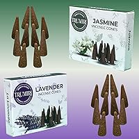 Vista 222 de TRUMIRI Incense Cones - Combo Pack of 20 Cone Incense - 10 Nag Champa + 10 Palo Santo - Insence Cones - Incense Cones Scented - Cone Incense Scents