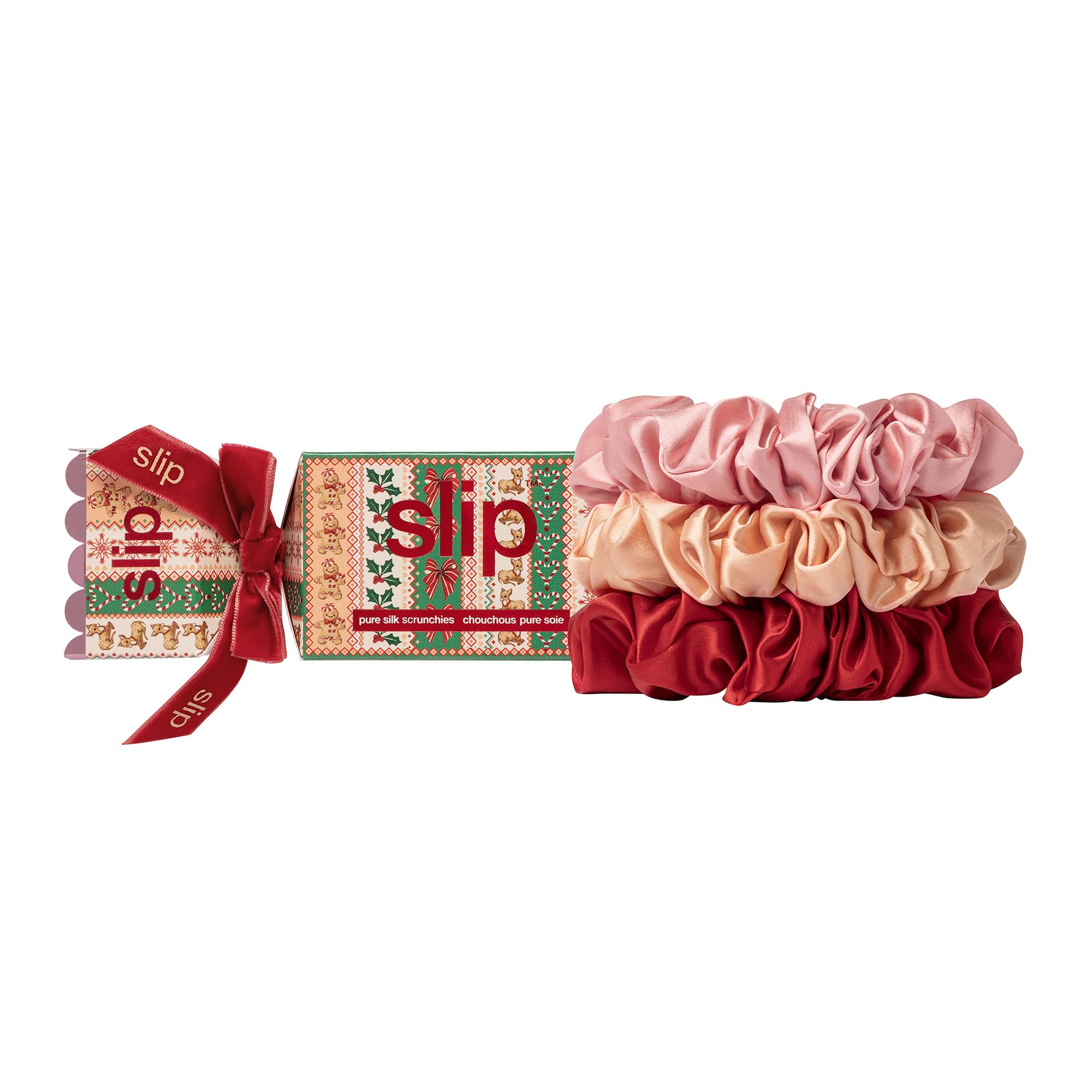 slip Pure Silk Large Scrunchie Cracker - Eadie - Set of 3