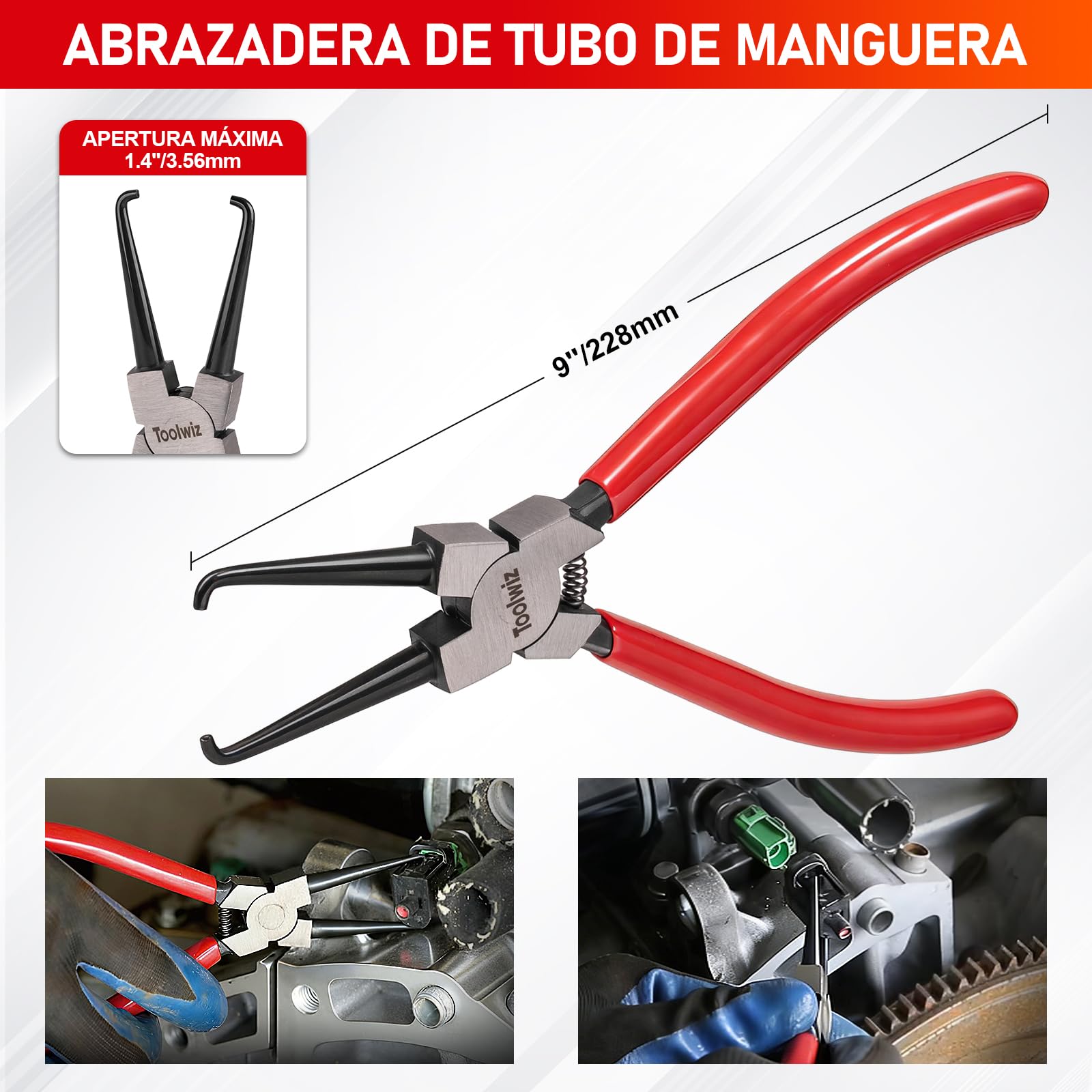 Toolwiz Juego de 6 alicates de línea de combustible, alicates de abrazadera de manguera, herramienta de extracción de panel, alicates de extracción de manguera, alicates de pasador de empuje de 30