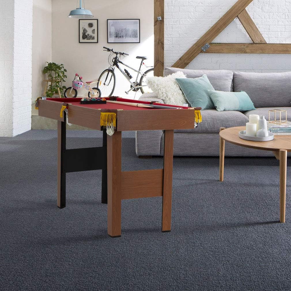 48-inch Pool Table Indoor Billiard Table with 16 Balls 2 Sticks 2 Chalk, Brush and Triangle Pool Game Table Gift Mini Pool Table for Boys and Girls : Sports & Outdoors