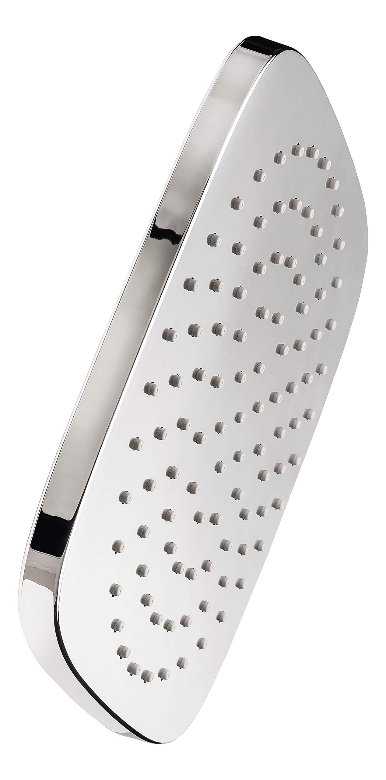 'aquaSu® Olive Shower Head with 1 Jet Type | Square | Chrome | 25 x 25 cm Spray Plate | with Ball Joint | Anti-Limescale Nubs | Standard Thread: 1/2 | Wellness Rain Shower | 72277 3