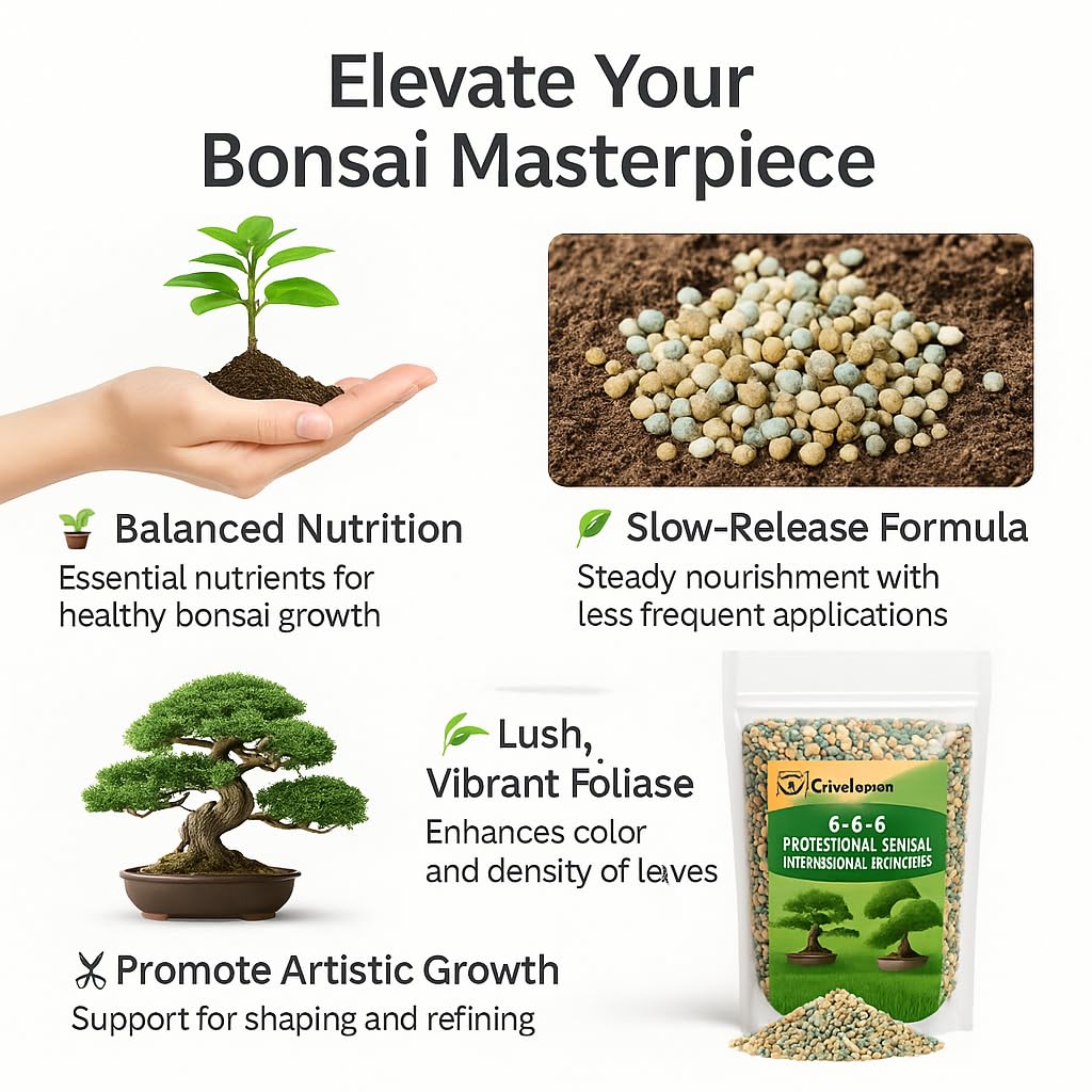 𝐁𝐄𝐒𝐓𝐒𝐄𝐋𝐋𝐄𝐑 Bonsai Fertilizer Pellets – Slow-Release Bonsai Tree Fertilizer & Food for Compact Growth, Dense Branching & Healthy Roots | Ideal for All Bonsai & Money Trees - 4 QUARTS