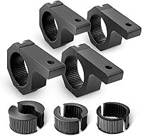 Nilight 90020D 4PCS LED Light Bar Mounting Brackets - Universal Clamps for 1-2" Off-Road Roof Rack Roll Cage Tubes, Aluminum Black