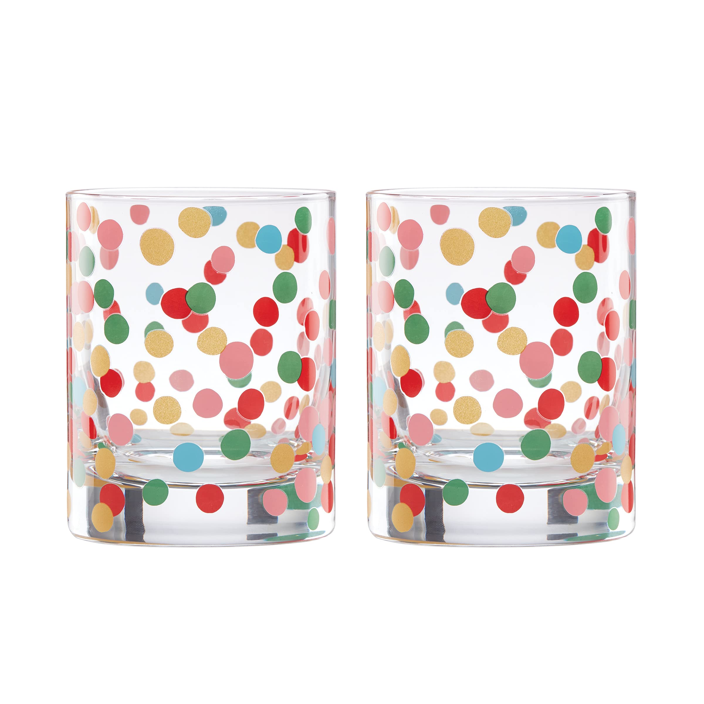 Verres à confettis Kate Spade lot de 2 à offrir pour les fêtes