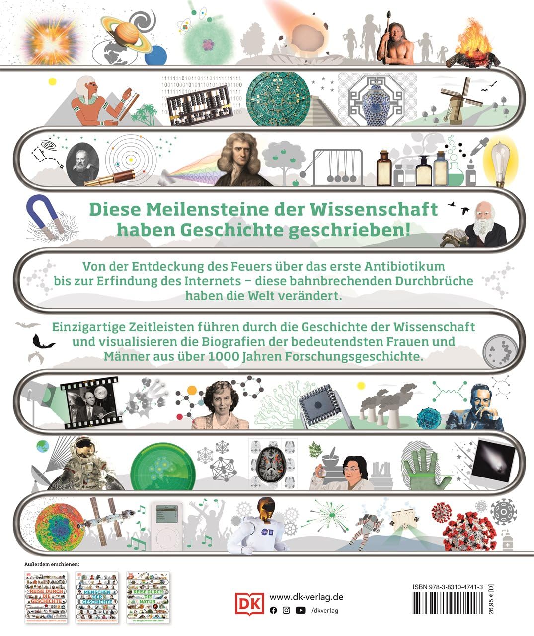 Reise durch die Wissenschaft: Von der antiken Medizin bis zur modernen Robotik. Das große Buch über die Geschichte der Wissenschaft. Für Kinder ab 10 Jahren