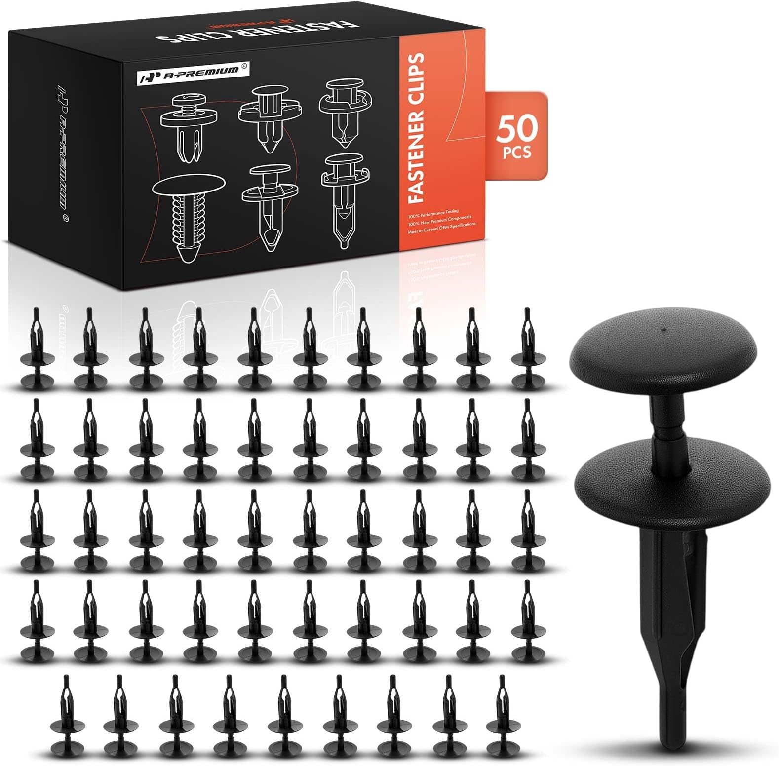 A-Premium 50PCS Fascia Bumper Retainer Clips Compatible with Jeep