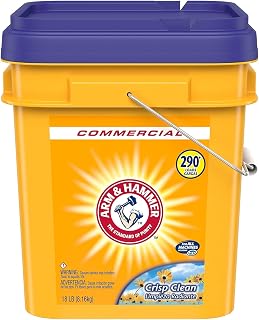 Arm & Hammer Crisp Clean Powder Laundry Detergent, 18 lb Pail - Baking Soda Powered Stain Fighter, Gentle Deep Clean