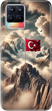 Realme Realme 8 Pro ile Uyumlu K l f, T rk Askeri Temal  Desenli, Darbe Emici Silikon,  ok Renkli