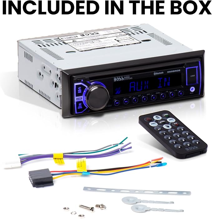 Radio para auto BOSS 595BRGB con Bluetooth y CD miniatura 6