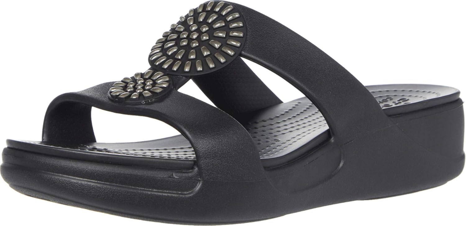 Crocs Monterey Diamante Wedge Sandals