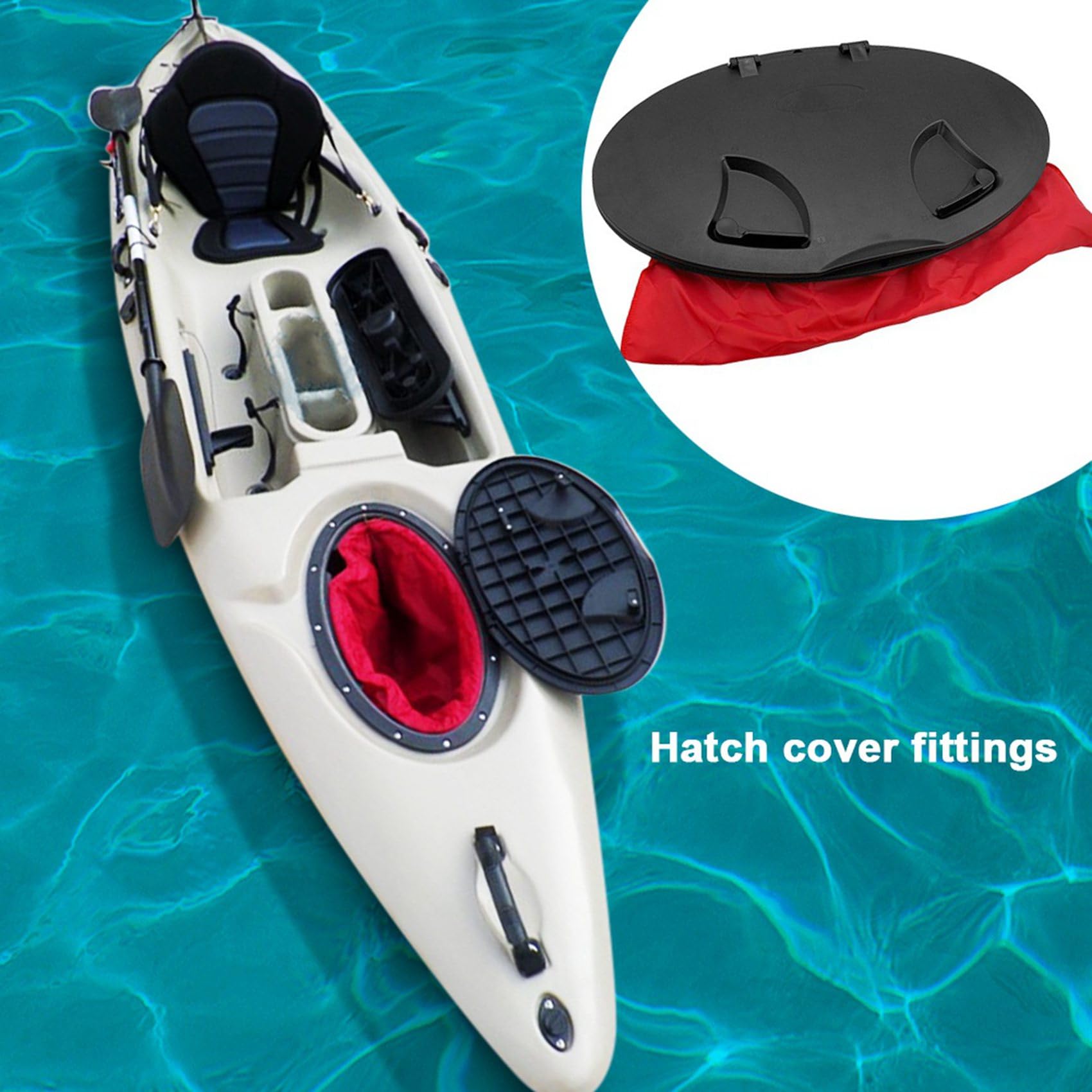 3X Marine Abdeckung Ausziehbare Deckplatte Loch Deck Platte Kit mit Kajak Boot Angeln Takelage Boot Kajak Zubehör