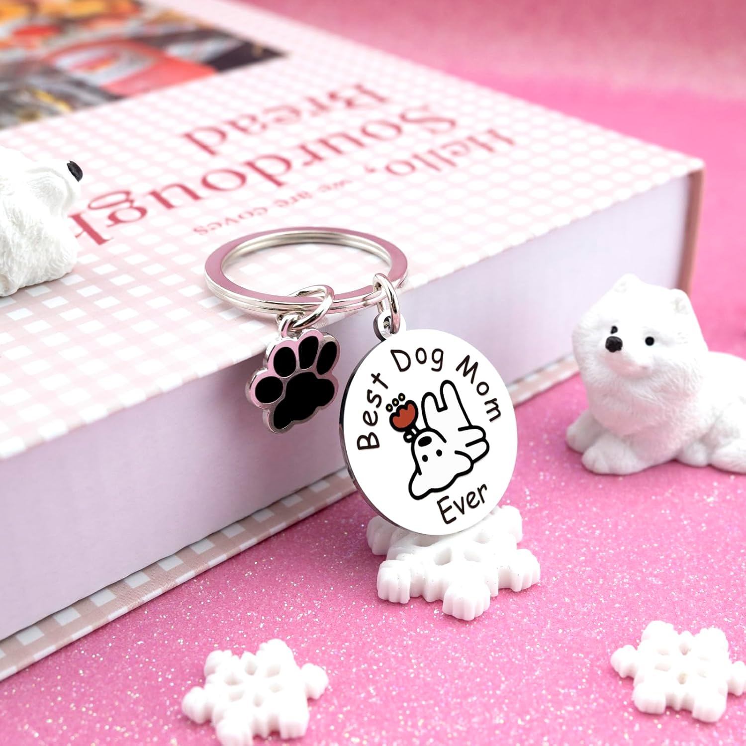 Dog Mom Gifts for Dog Lovers Best Dog Mom Ever Keychain Dog Themed Gifts for Women Dog Owner Gifts for Dog Mom Gag Gift for New Puppy Valentines Mother's Day Gift for Pet Dog Mama - Image 3