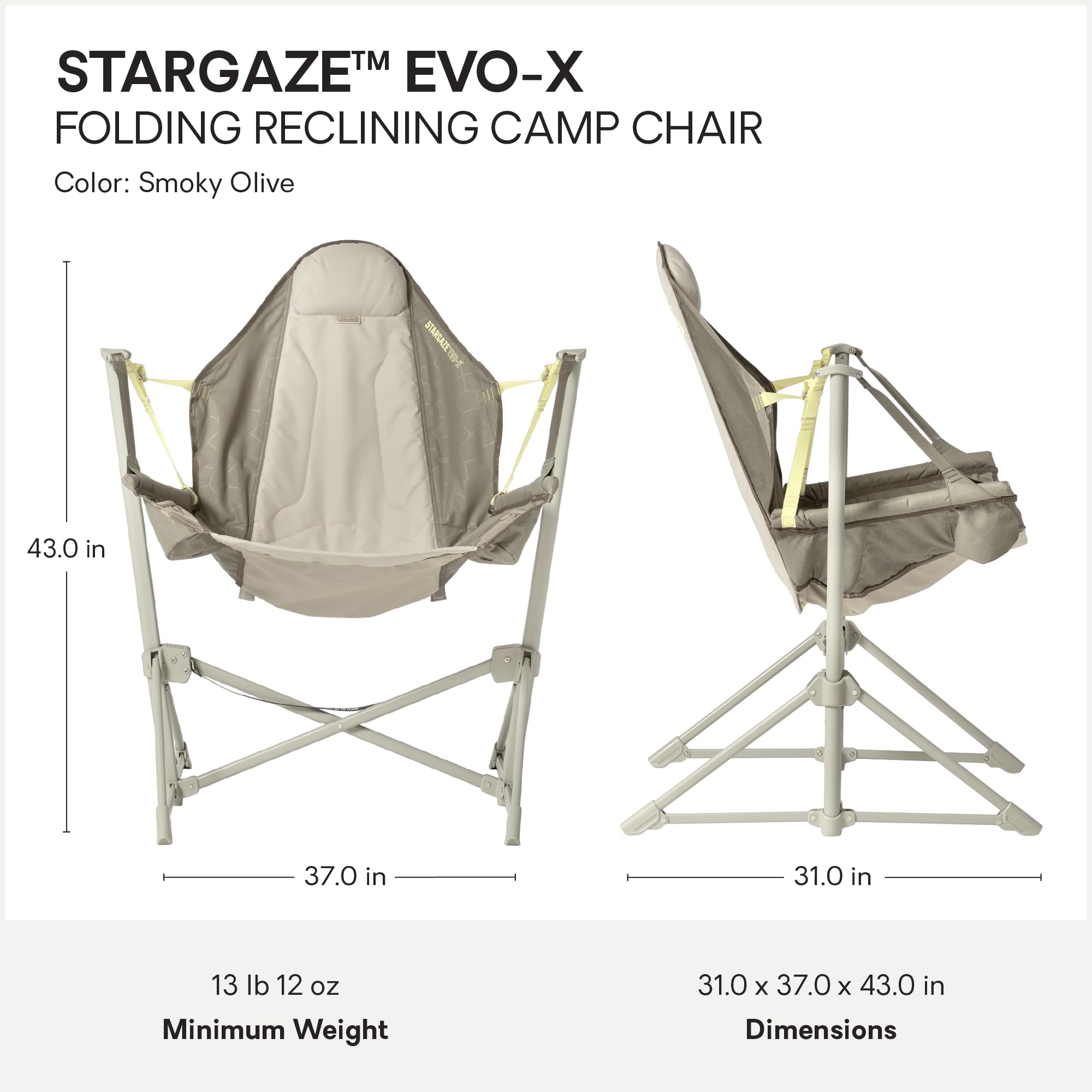 ニーモ・イクイップメント　スターゲイズ キャンプチェア スカラベ オリーブ Amazon.co.jp: NEMO Equipment Stargaze EVO-X リクライニングキャンプ