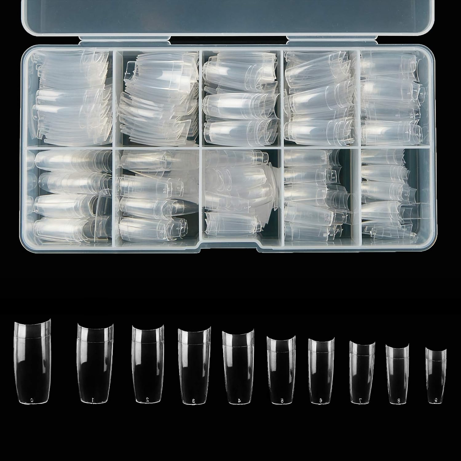 French Acrylic False Nail Tips - 500PCS Clear Nail Art