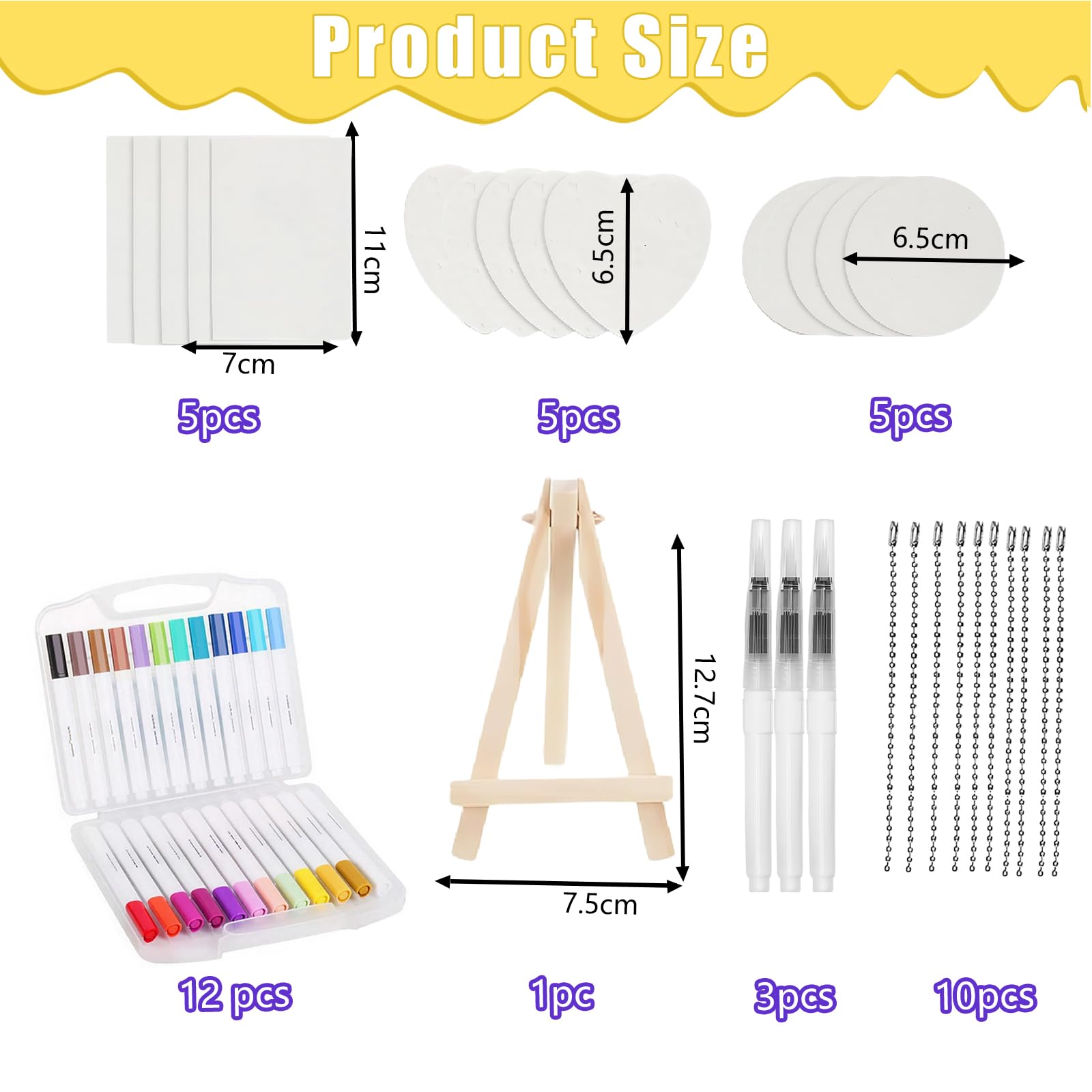 iuiiaii 41pcs Magic Foam Texture Painting Kit, Magic Texture Painting Kit DIY Foaming Pens Puffy Art Set - Image 2