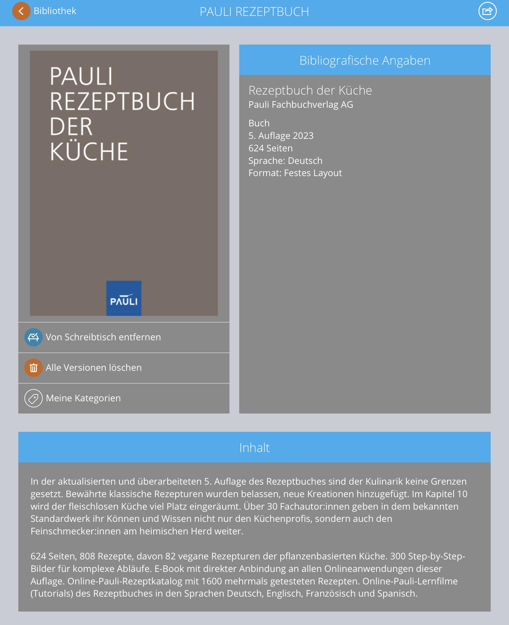 Rezeptbuch der Küche, 05. Auflage 2023