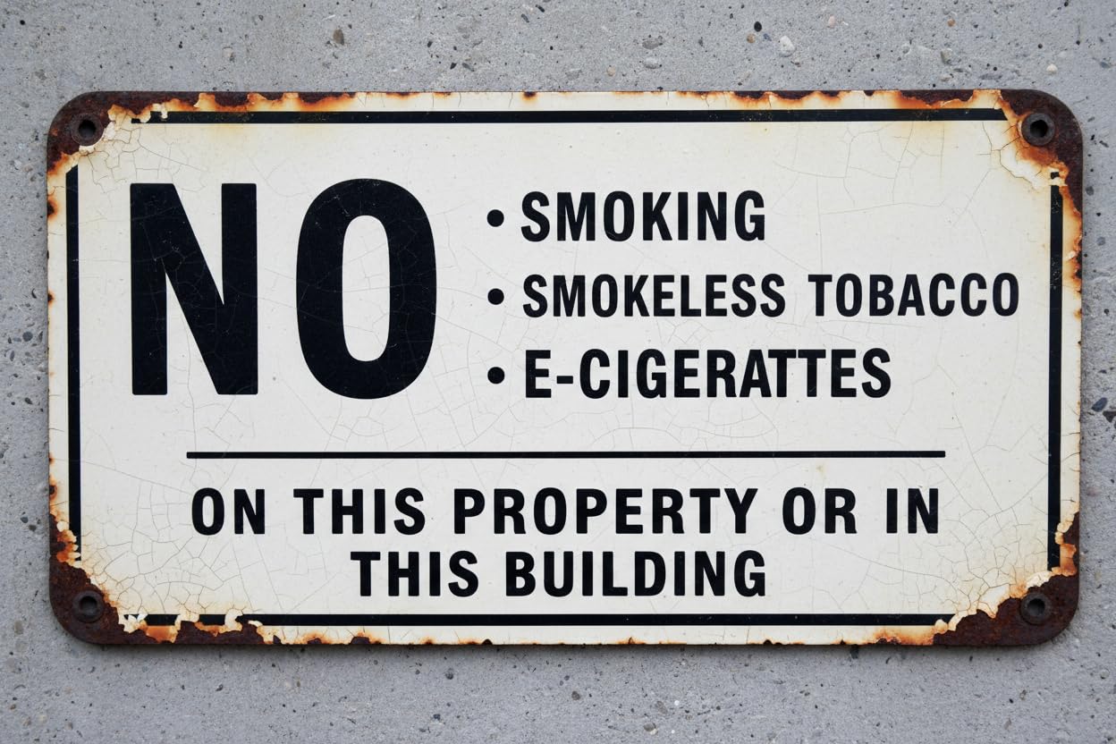 Wall Decor No E-cigarettes Or Smoking - Parking Sign Metal Sign 8x12Inch Clear Signage For S, Fences Vintage Signs Aluminum Plates Printed