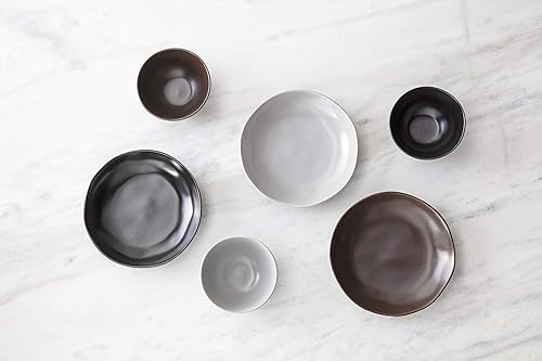 Vista 54 de Fortessa Vitraluxe - Juego de 4 platos tradicionales con acabado mate, 12 pulgadas, color rubor Rosa (Blush)