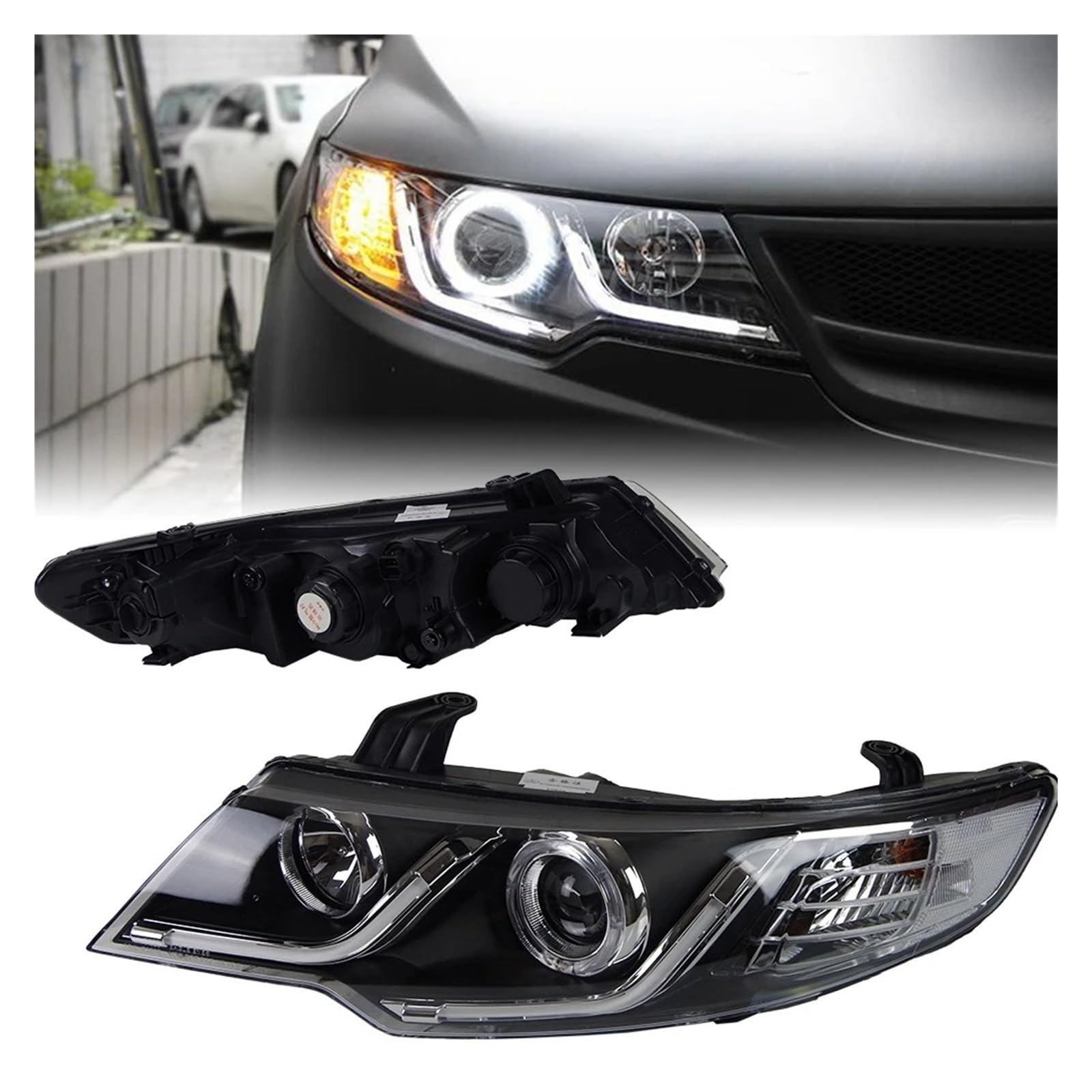 Fanale Anteriore Per KIA Per Forte 2009-2013 Fari Auto DRL Hella LED Bi Xenon Lampadina Fendinebbia Accessori Auto Faro Anteriore