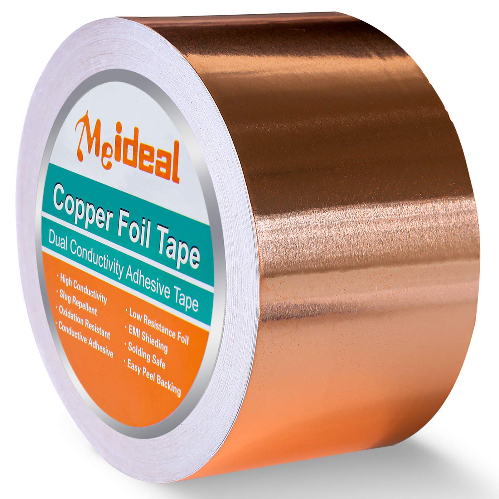 Buy Copper Foil Tape with Dual Conductive Adhesive (2 Inch X 66 FT) Electrical Copper Shielding