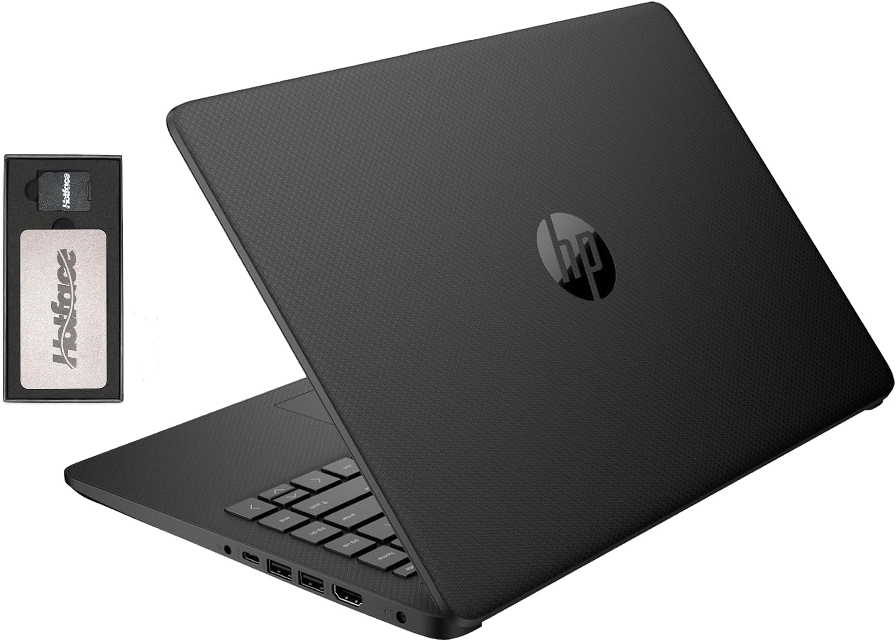 Stream 14" HD BrightView Laptop, Intel Celeron N4120, 8GB RAM, 288GB Storage (128GB eMMC + 160GB SSD Docking Station Set), Intel UHD Graphics, HD Webcam, Wi-Fi, 1 Year Office 365, Win 11 S, Black