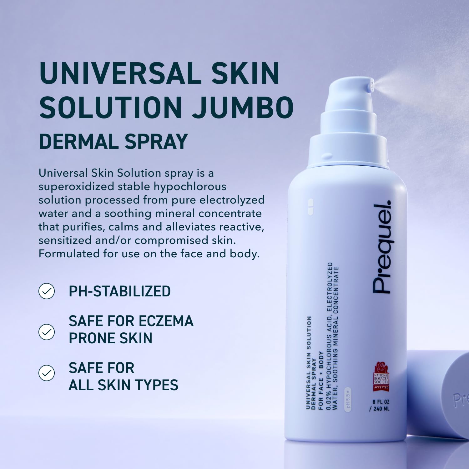 Prequel Skin Hypochlorous Acid Skin Spray