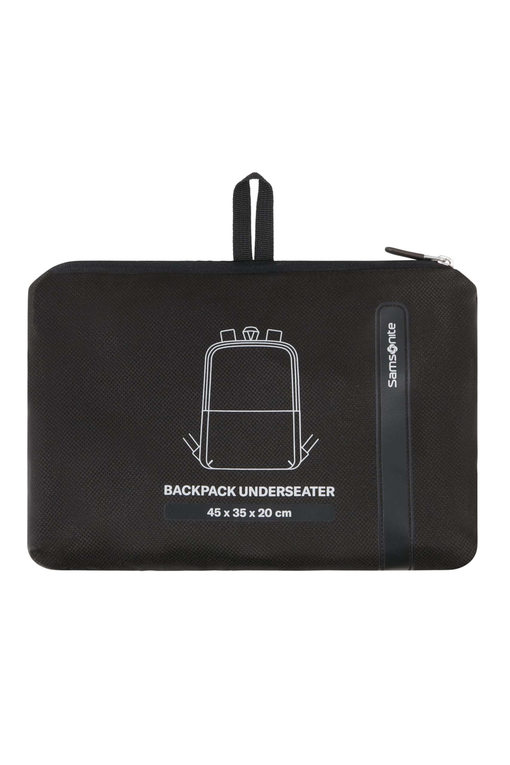 Samsonite TA Revolution - Składany Plecak Kabinowy 45 x 35 x 20 cm, Lekki Bagaż Podręczny dla EasyJet, Odblaskowe Detale, 0.20 KG, Czarny