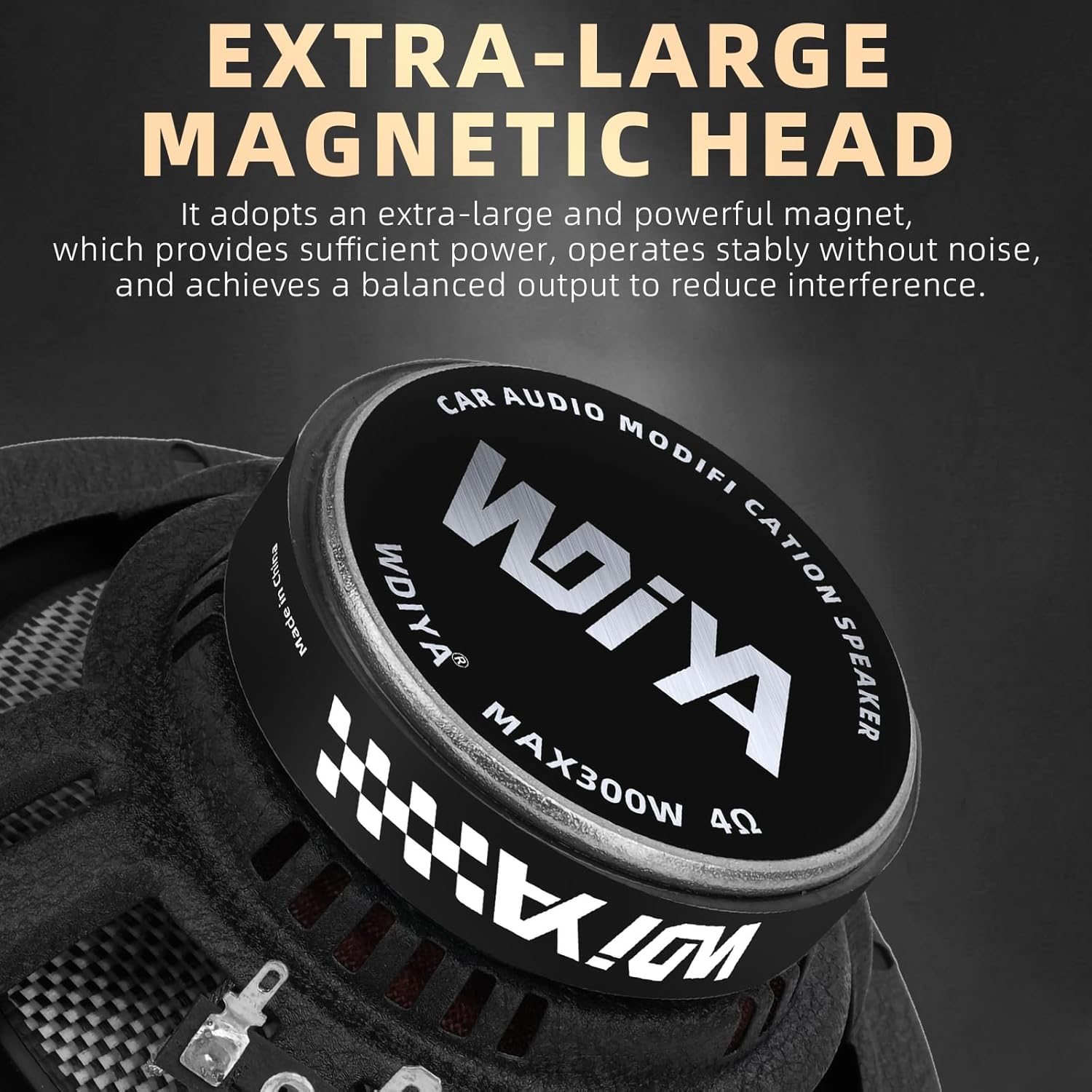 6.5" Components Car Speaker Carbon Fiber Cone Professional Car Sound System High Sensitivity Stereo Automotive Speaker Includes 2 Mid Bass Speakers, High Pitch Speakers, and Divider (Suit)