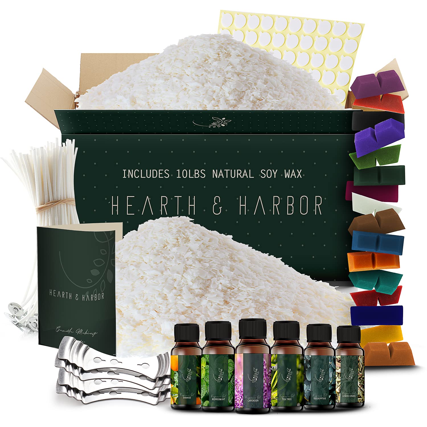 Buy Hearth & Harbor Soy Candle Wax for Candle Making, Natural Soy Wax