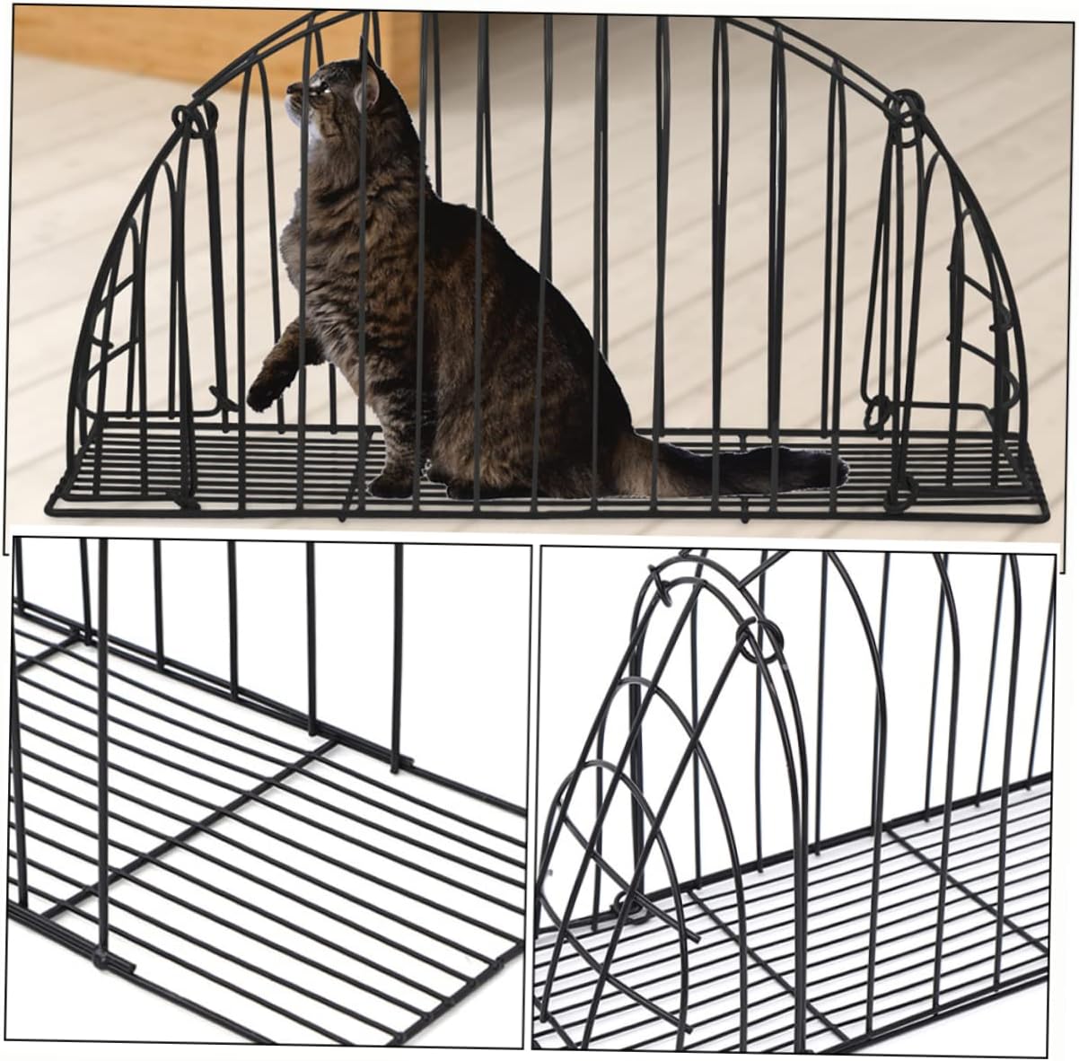 Cat Shower Cage Stainless Steel Mesh Cat Grooming Cage for Bathing and