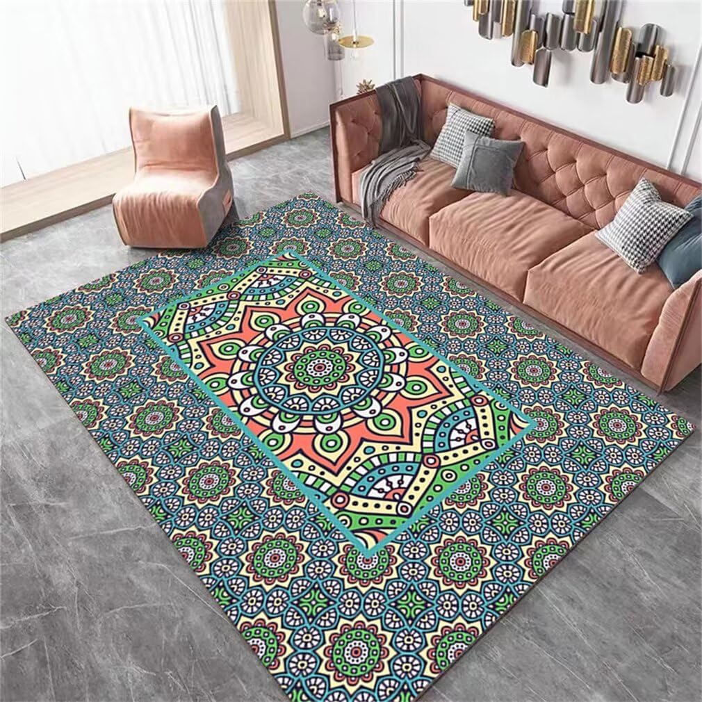 Tapis bebe bleu doux 60x110 cm pour chambre d'enfant