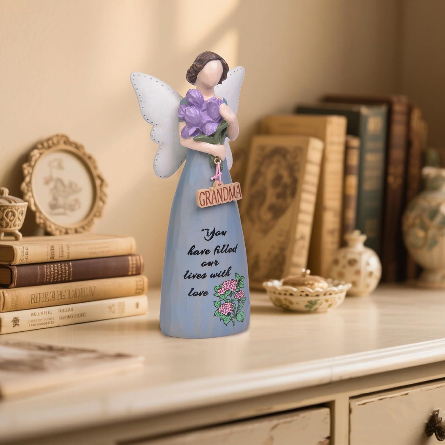 Grandma Birthday Gifts,Gift for Grandma,Angel Figurines Gifts for Christmas Birthday Mothers Day,New Grandma Gift First Time,Blessed Commemoration Statue,Sculpted Hand-Painted Figurine - Image 7