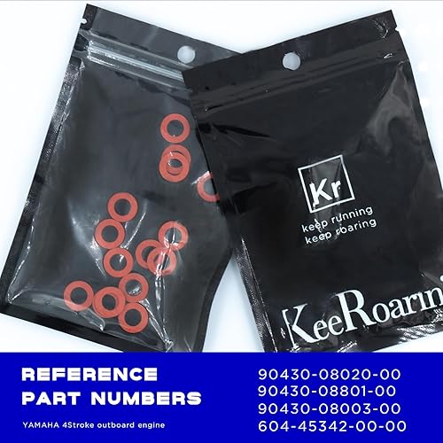 Miniatura 5 de 15 juntas de tornillo de drenaje para Yamaha fuera de borda de 4 tiempos, 90430-08021-00 90430-08003 Juntas de unidad inferior fuera de borda Junta