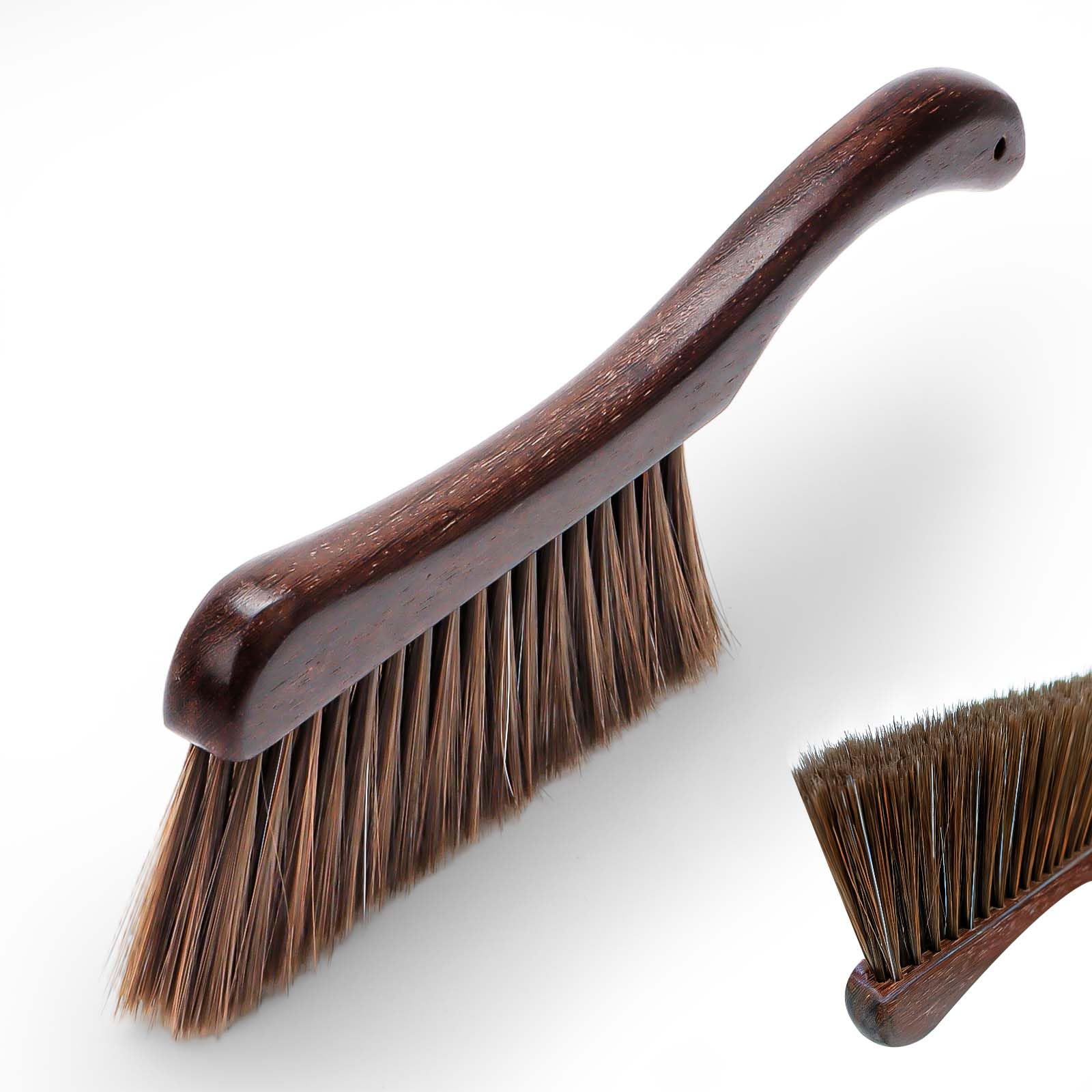 Cepillo de sofá, cepillo de cama, herramienta de limpieza de escobas, cepillo de cerdas suaves, mango de madera maciza natural, cepillo para el polvo, cepillo de mano para mostrador, cama, sofá