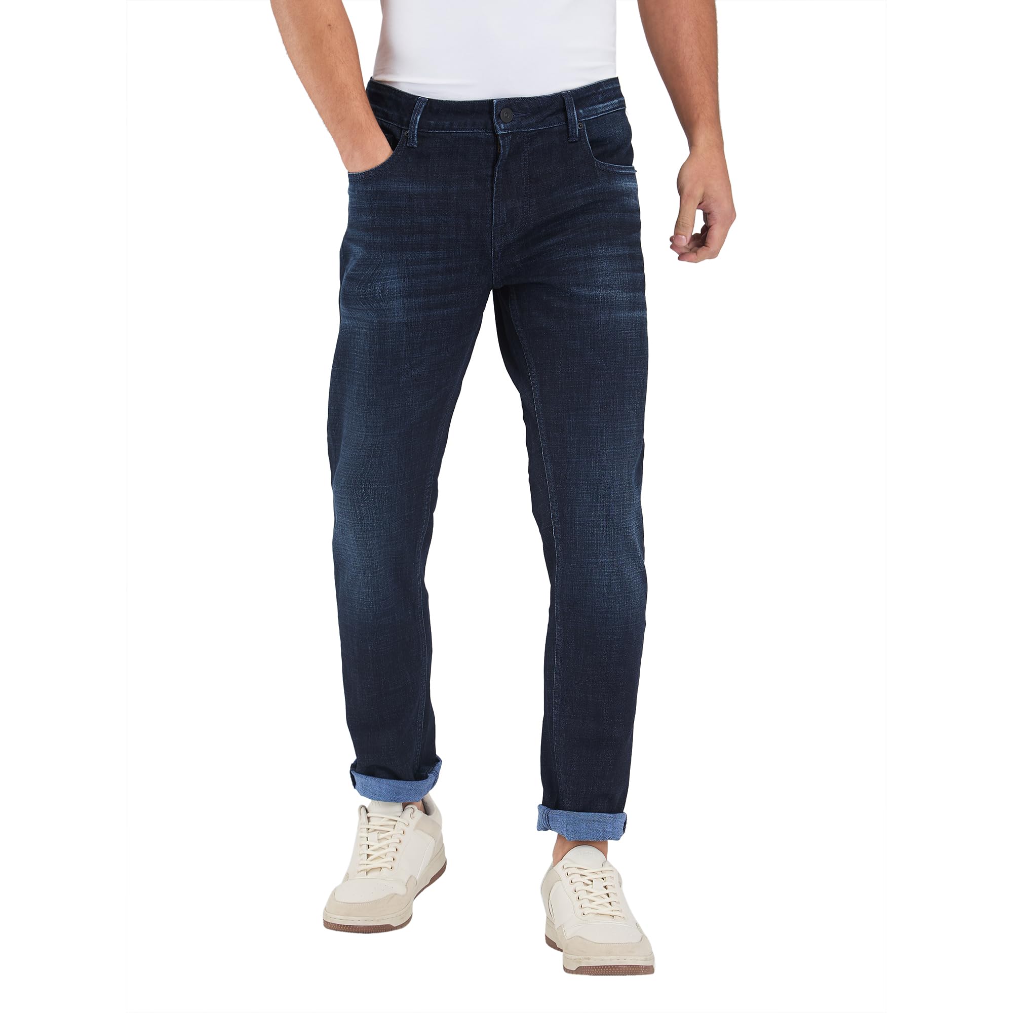 spykar Men's Kano Slim Fit Mid-Rise Jeans (Ankle Length)-picture-31