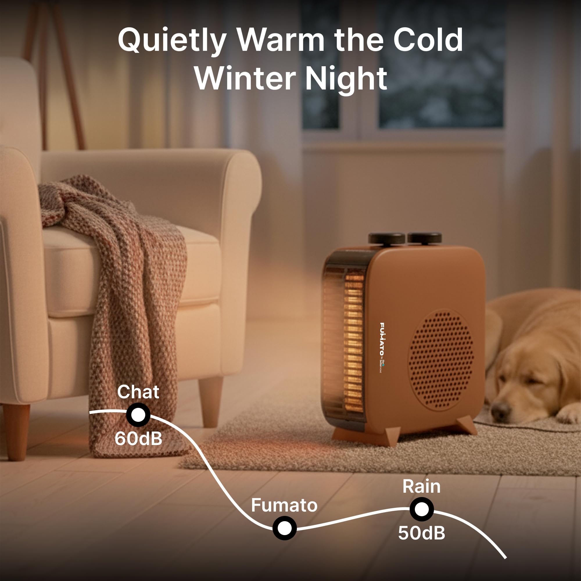 The Better Home Fumato 2000 W Room Heater (Fan-Blower) | Portable Heater for Bedroom & Home | Dual Placement Vertical/Horizontal | Thermal Cut-Out + Fuse Safety | Brown | 1-Year Warranty 2