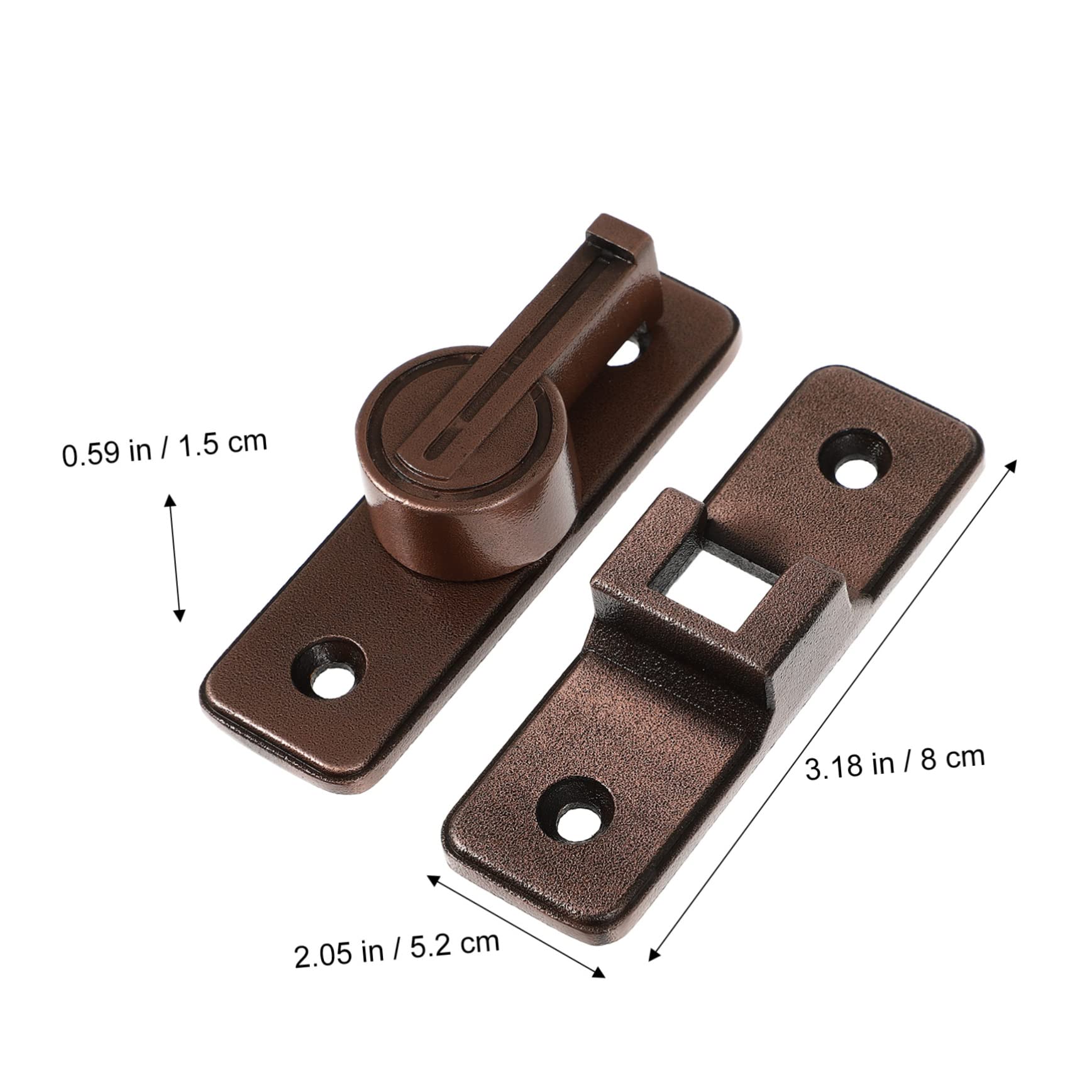 OSALADI 2pezzi Chiavistello Per Porta Scorrevole Luminosa Con Ingranaggio Gradi Serratura Per Sicurezza Di Finestre e Porte Installazione Facile e Resistente All Usura