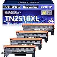ZIPRINT TN2510XL TN-2510XL Confezione da 4 pezzi - Compatibili per Brother MFC