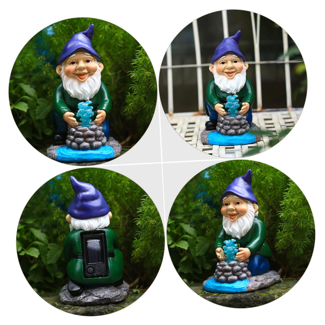 Toddmomy 2 Stück Solar Deko Wetterfeste Figuren für Außen und Innendekoration Lustige Gartendeko Resin als für Gartenliebhaber