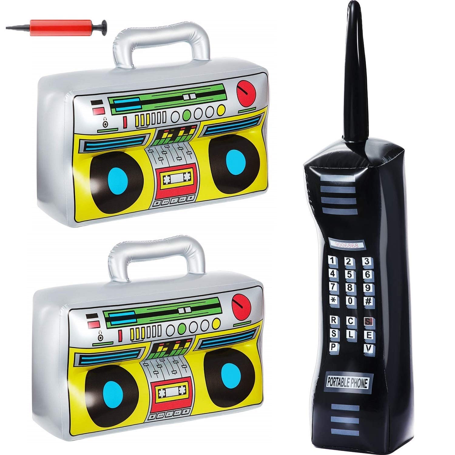 3 Pieces 16 7inch Inflatable Boombox Toy 80 S 90 S Boom Box Party