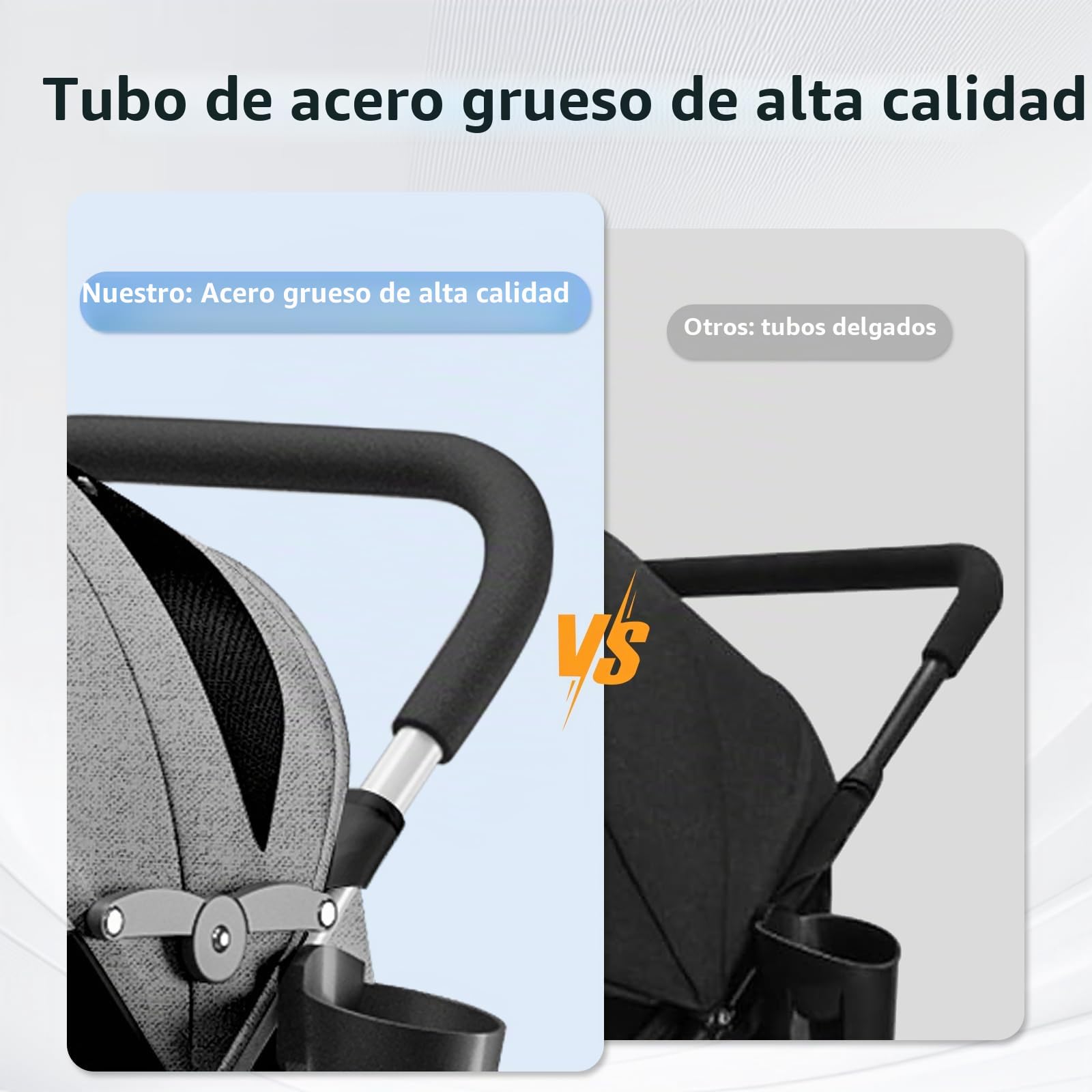 Mul-Butique cochecito plegable, 0 a 4 años (30 kg máximo), ligero (4,8 Kg), ajuste del respaldo hasta la posición acostada, espacio de almacenamiento en la parte inferior, con algodón, portavasos