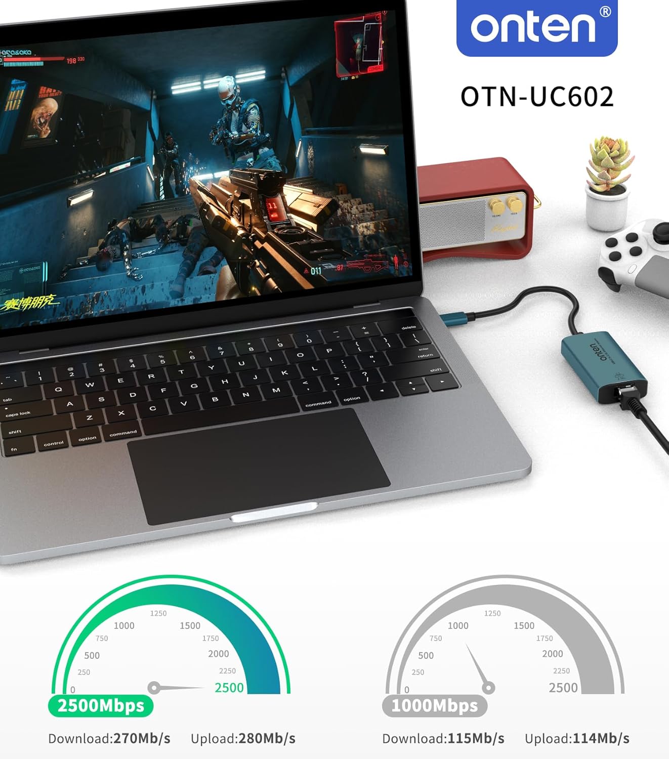 USB-C to Ethernet Adapter - 2.5Gbps High-Speed,Type-C to RJ45 Ethernet LAN Network Adapter Thunderbolt 4/3 Compatible, for iPhone 15 Pro/Max, MacBook Pro/Air 2023, iPad Pro,iMac and More (2.5 G) image 4 of 6 B0F1FHGRHQ