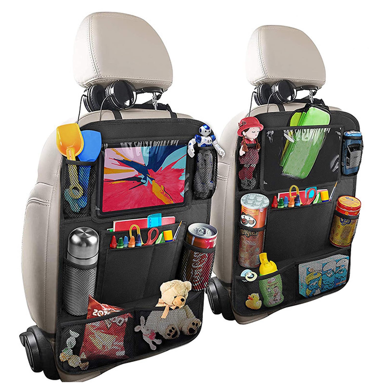 Organizer Per Sedili Auto - 2 Pezzi, Tessuto Oxford, Tasche Multiple, Per Bambini E Viaggi - Foto 5